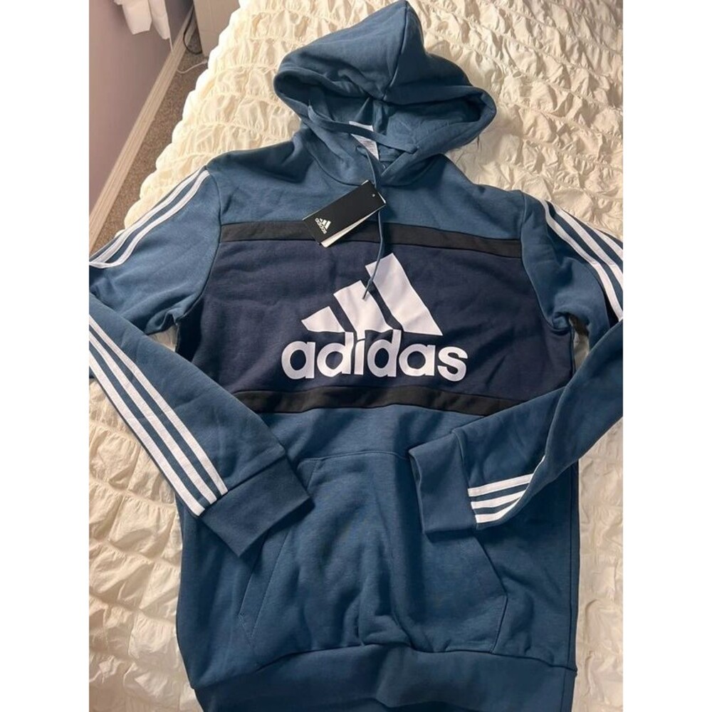 NWT adidas men’s blue hoodie